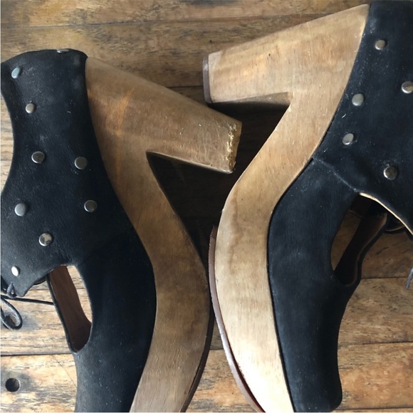 Rachel Comey Suede Platform Mary Jane Clogs - Picture 7 of 8